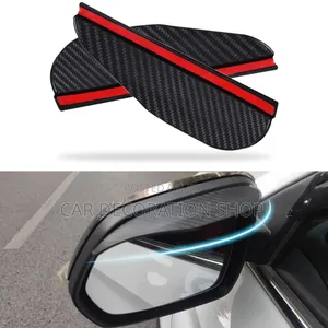 2x Side Mirror Rain Visor Eyebrow Rain Protector