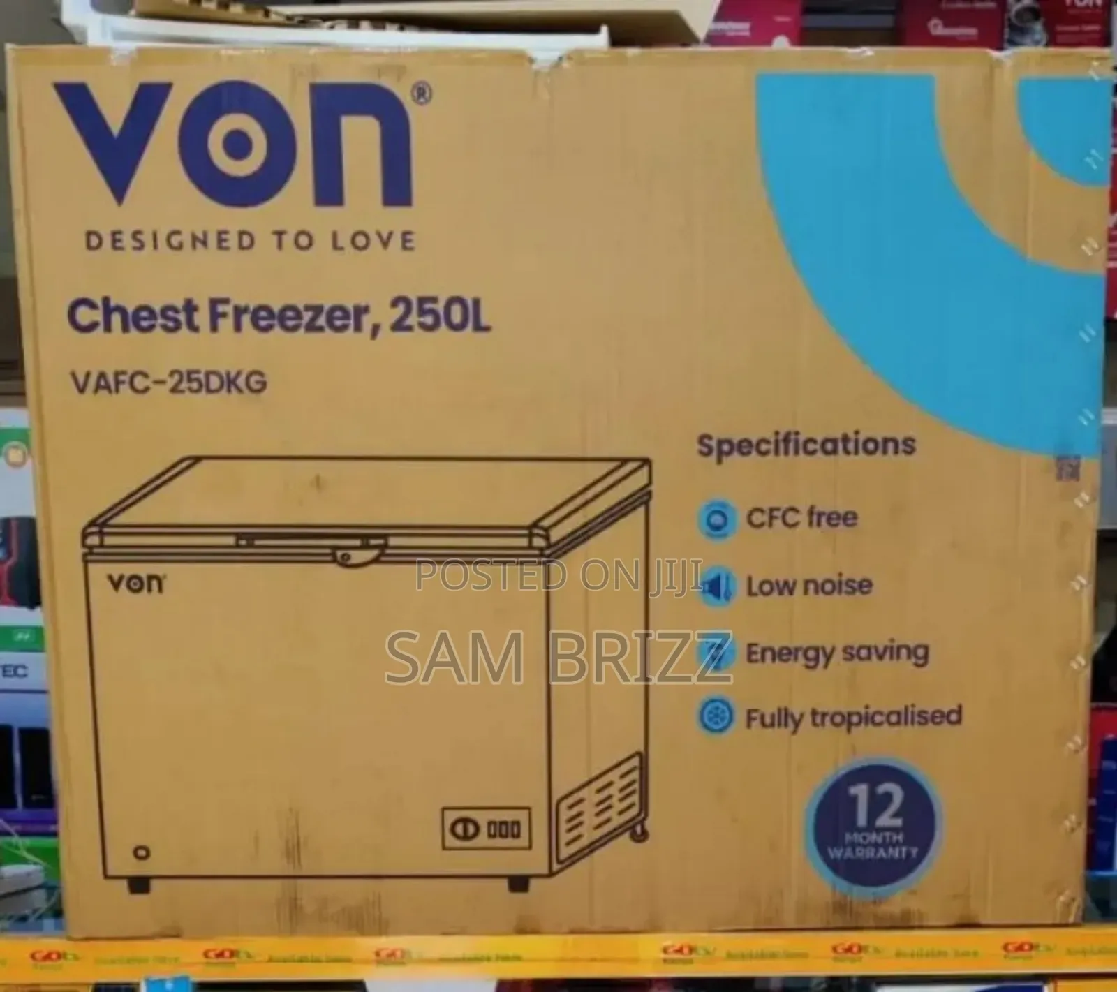 Von Chest Freezer 250l