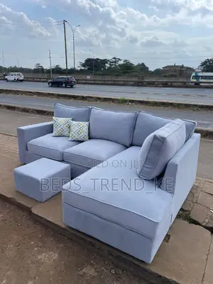Timeless 6 Seater L-Shaped Sofa With a Puff