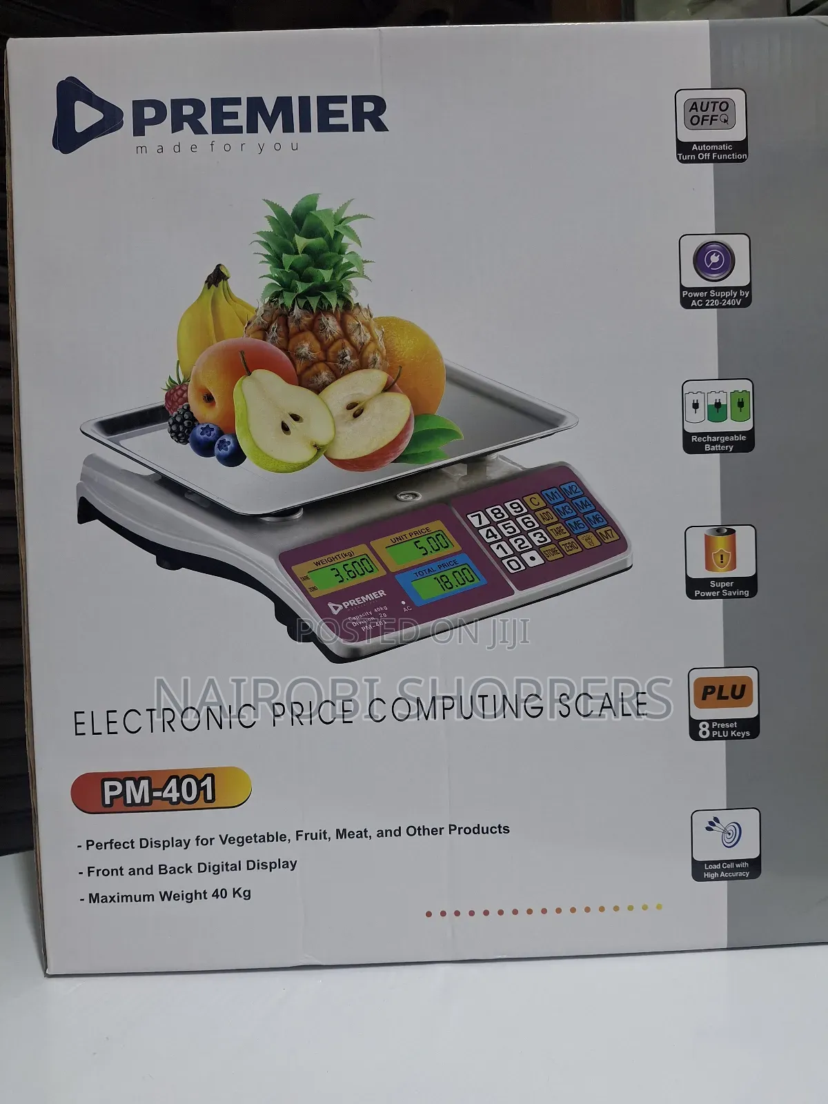 Premier Digital Weighing Scale 40kgs