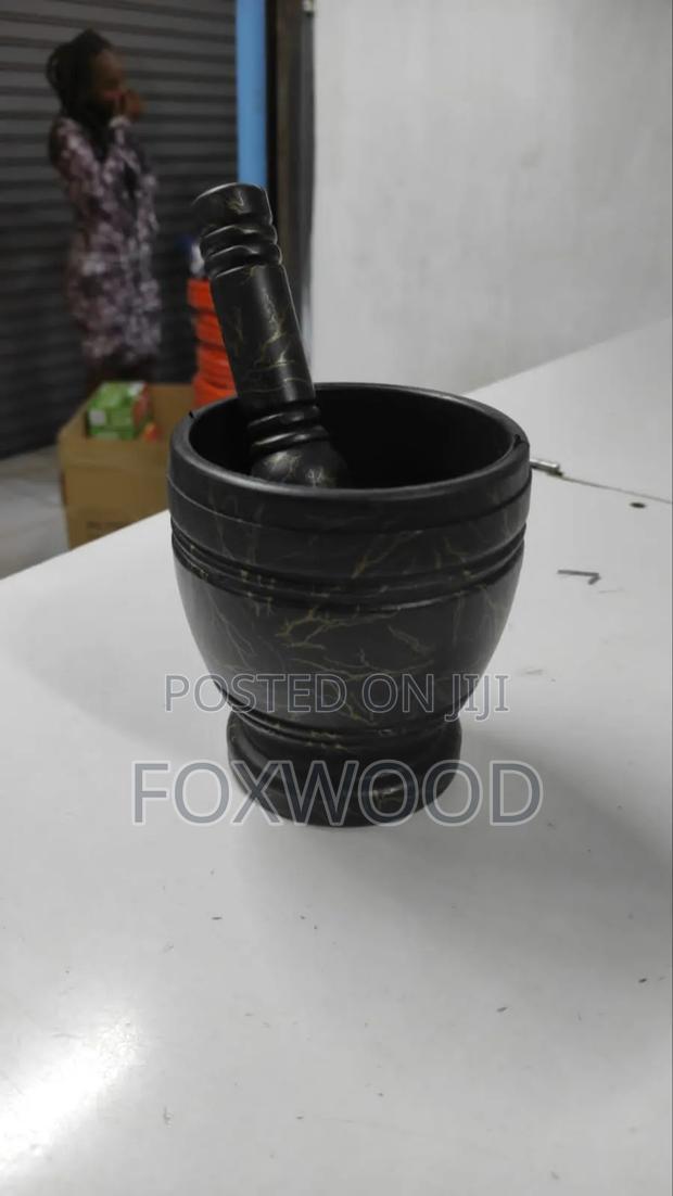 Black Marble Design Pestle and Mortar - thumbnail 2