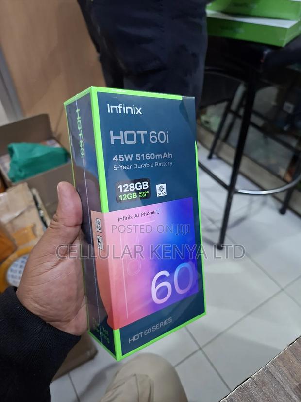 New Infinix Hot 60i 128 GB Black - thumbnail 2