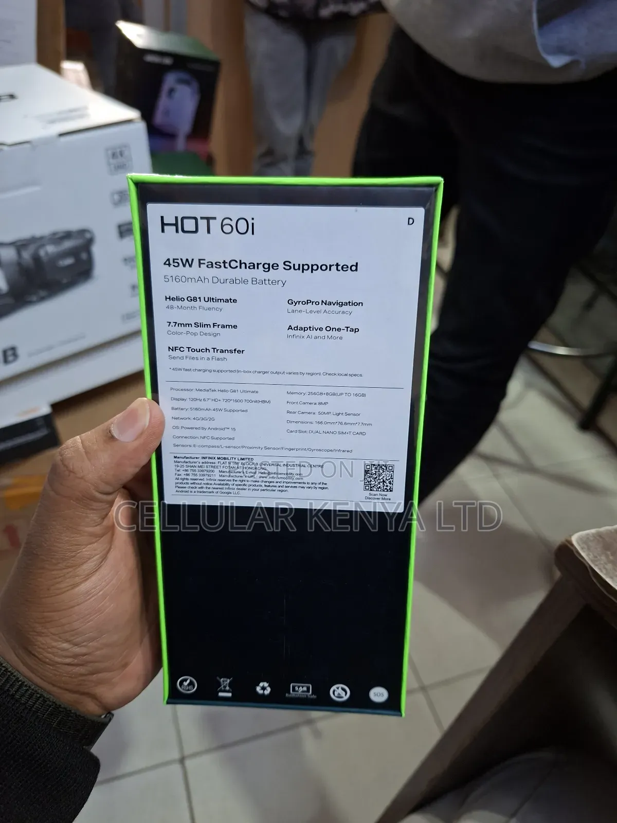 New Infinix Hot 60i 256 GB Black