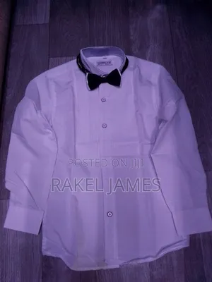 White Bowtie Shirts for Kids