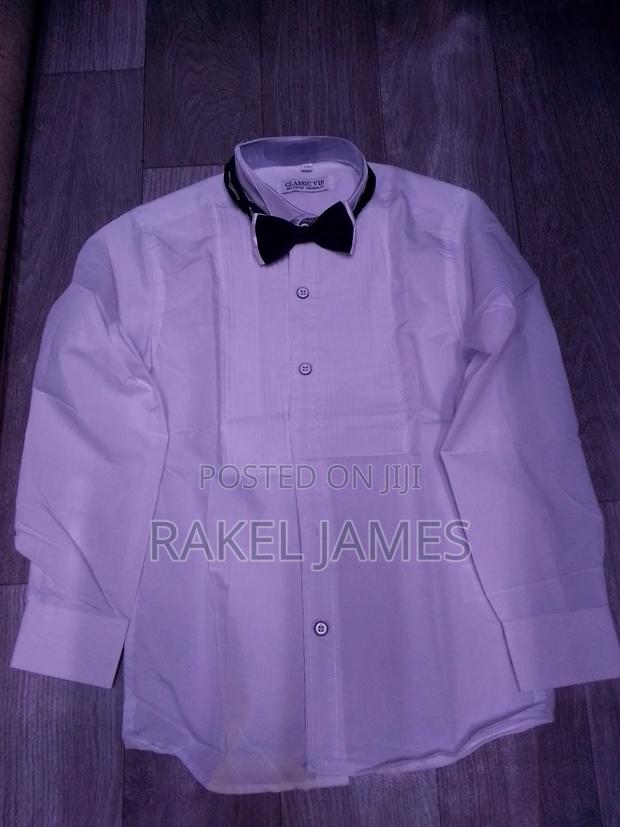 White Bowtie Shirts for Kids