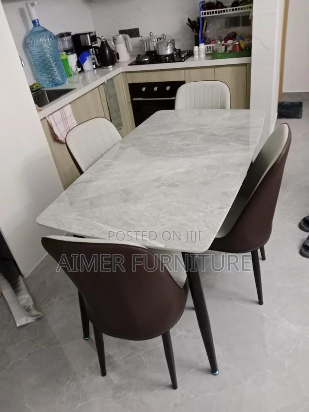 Grey/Brown Dining Set -4 Seater