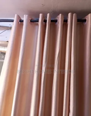 Cream or Beige Color Stitched Curtain