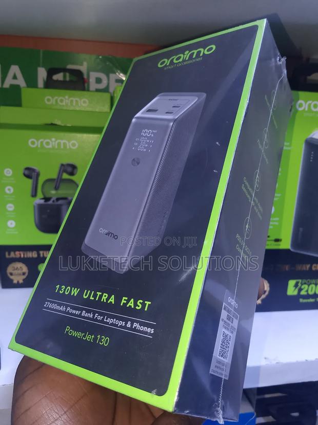 Laptop Oraimo Powerbank,130v Powerful Quick Charge 27600mah - thumbnail 2