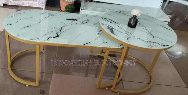White Marble Coffee Table(Glass Effect ) - main view