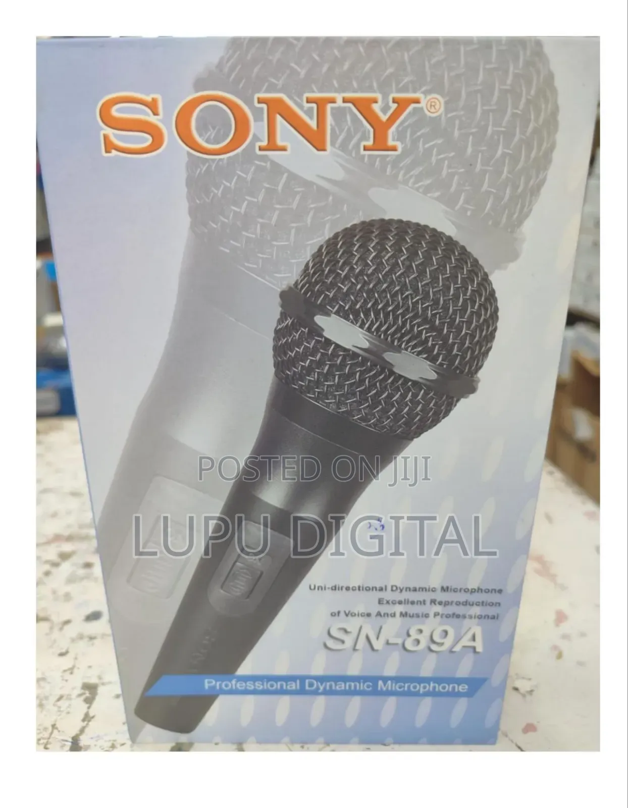 Sony Sn-89a Uni-Directional Dynamic Vocal Microphone Wired