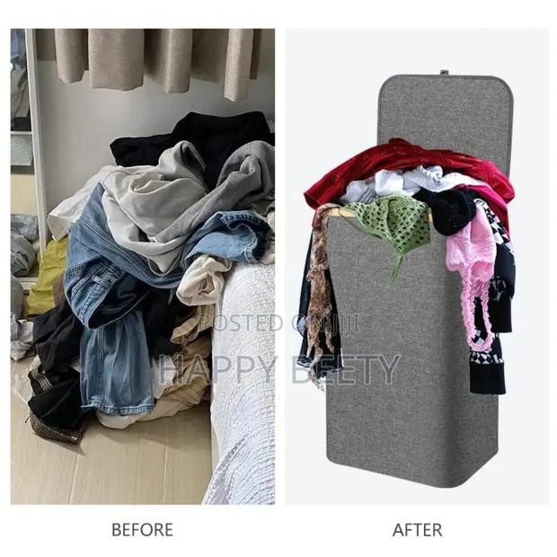 *Foldable Laundry Basket With Lid* - thumbnail 3