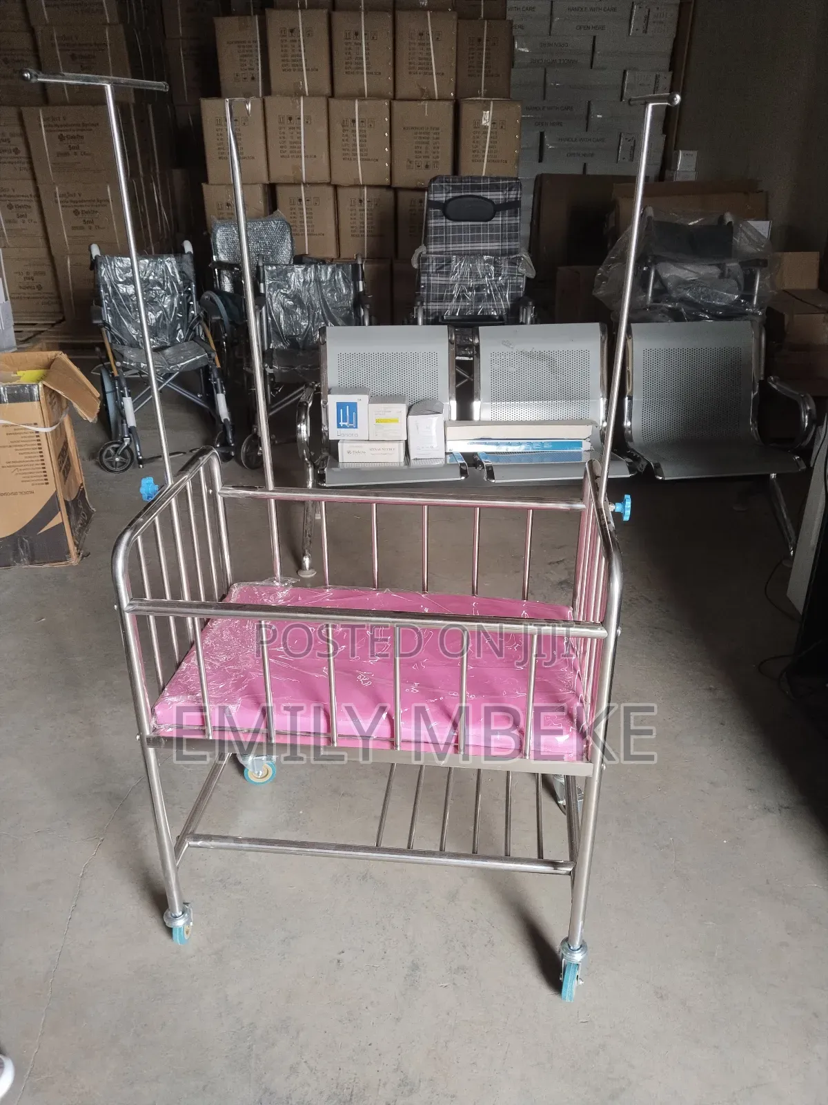 Stainless Baby Cot