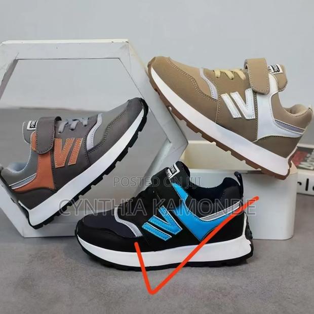 Black, Brown Grey Kids Shoes
