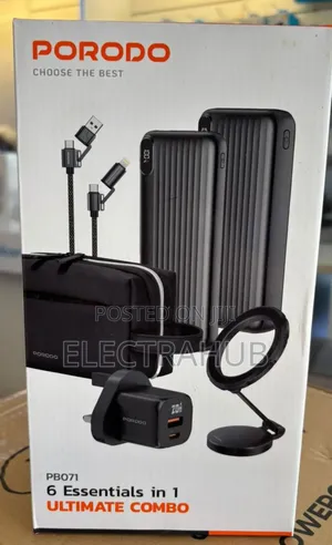 Porodo 6in1 Travel Combo Kit: 2 Power Banks Brand New Sealed