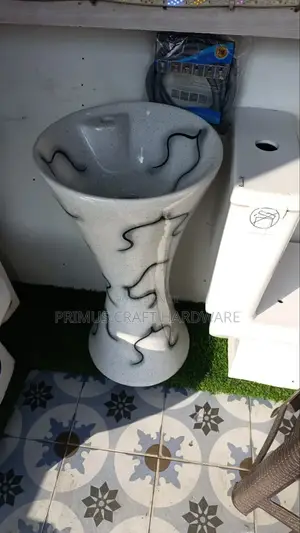 Pedestal Hand Wash Basins-Marble Like