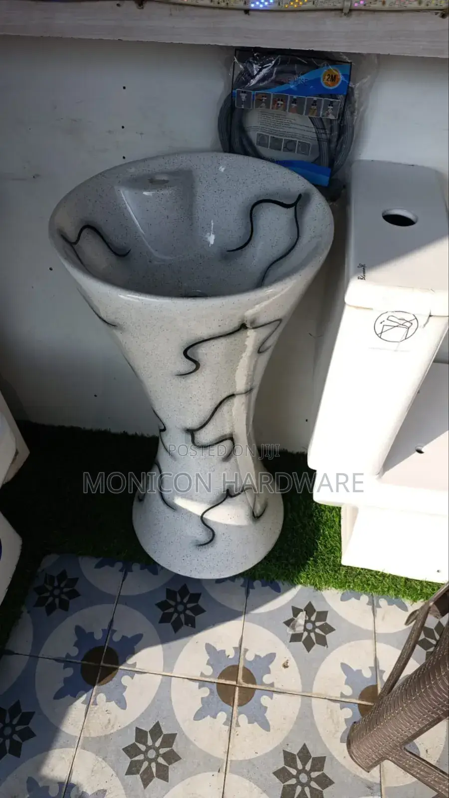 Pedestal Hand Wash Basins-Marble Like