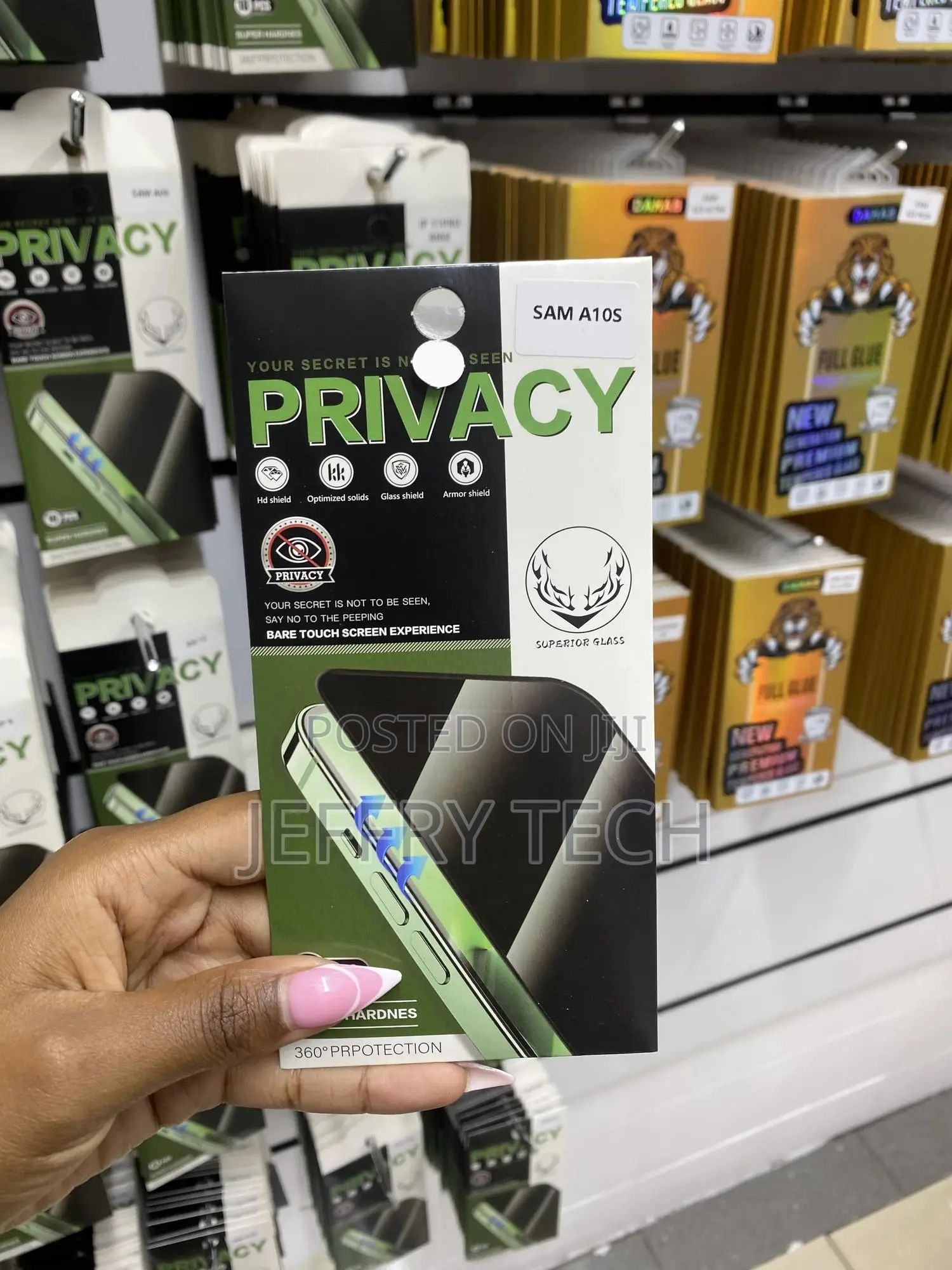 Anbel Samsung Galaxy A10s Privacy Tempered Glass Protector