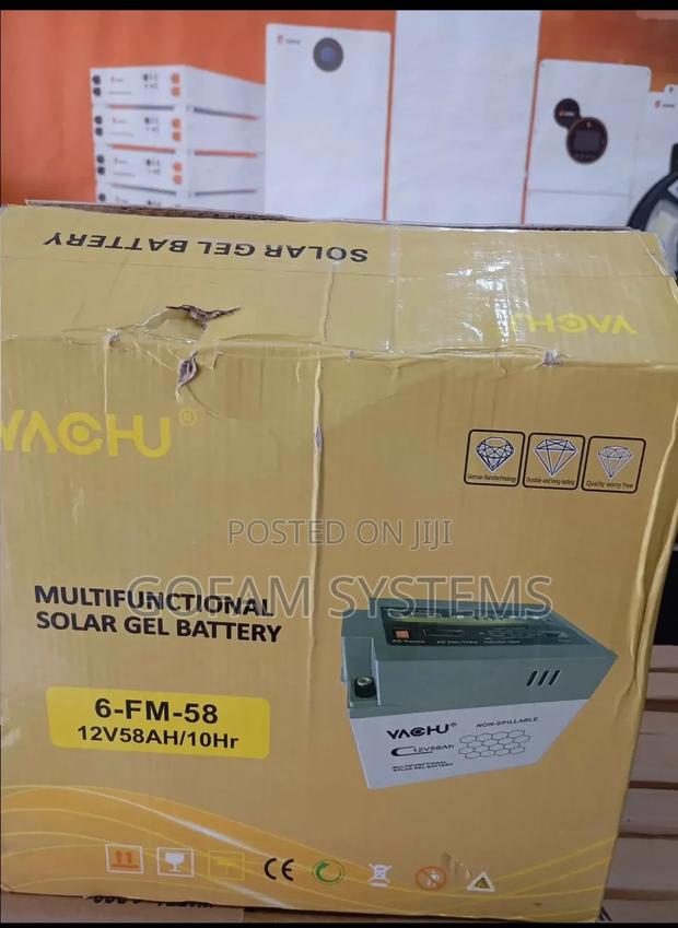 Solar-Gel Battery (Ac-100w) 12v 58 Ah - thumbnail 4