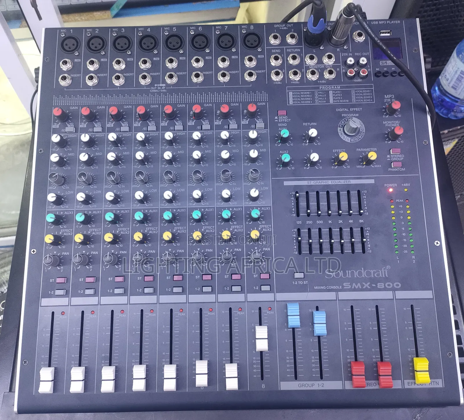 Pro 8 Channels Sound Craft Plain Proffesional Mixer Usb/Bt