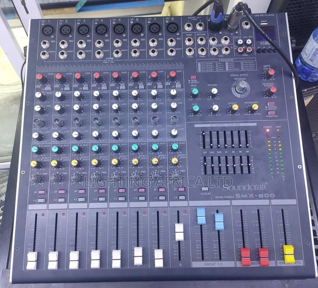 Pro 8 Channels Sound Craft Plain Proffesional Mixer Usb/Bt