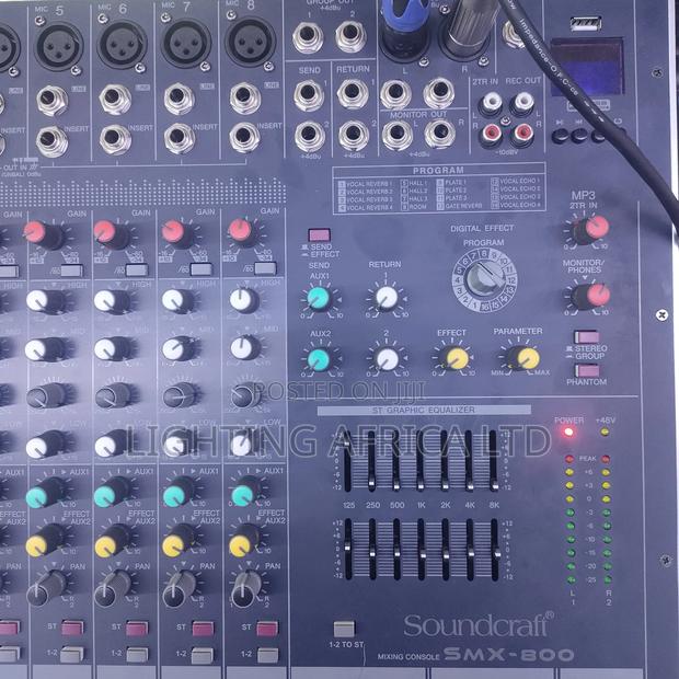 Pro 8 Channels Sound Craft Plain Proffesional Mixer Usb/Bt - thumbnail 2