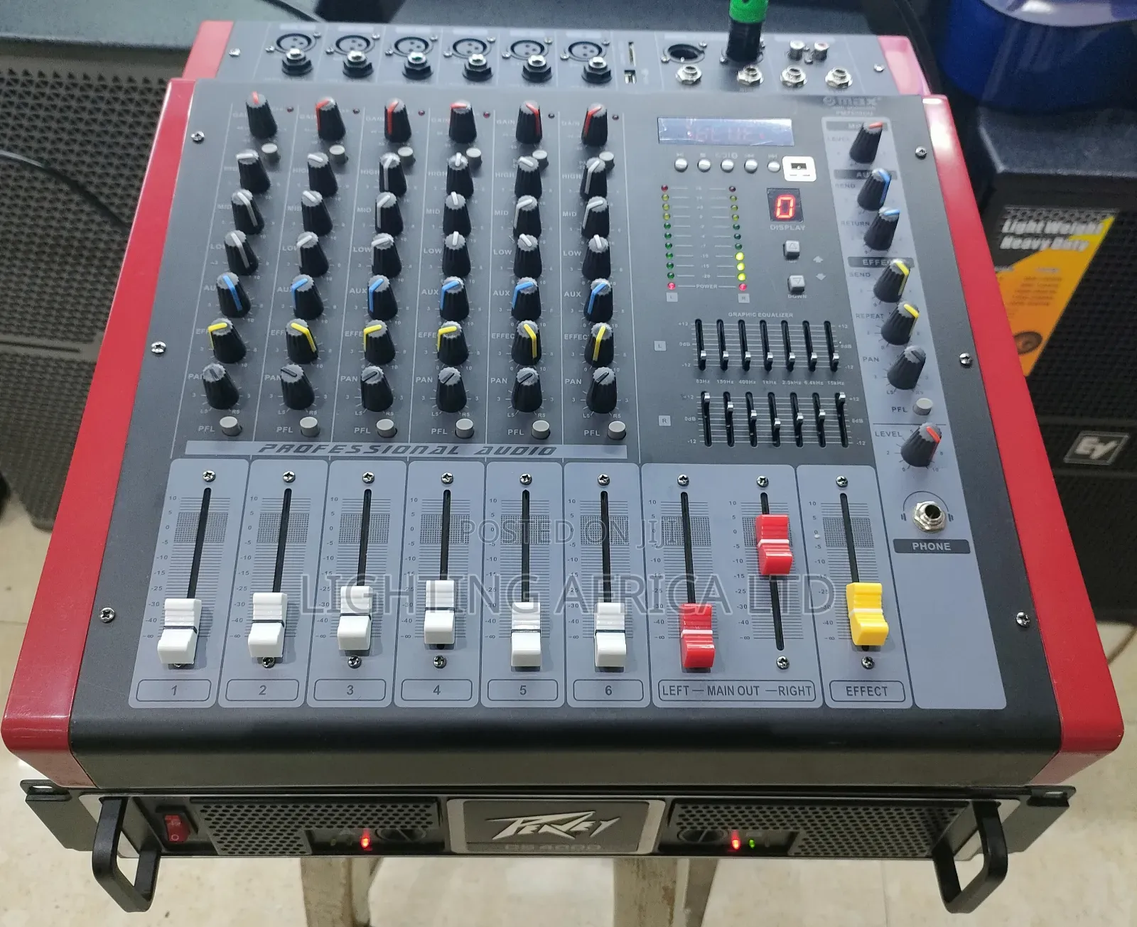 Max 6 Channels Powered Mixer 4000 Watts Peavey Powered Amplifier