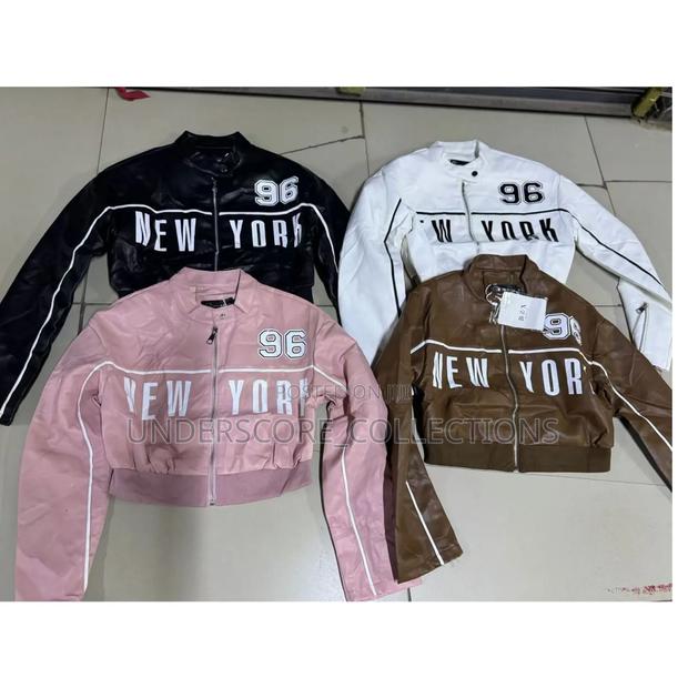 Top Crop Leather Jacket for Ladies - main view
