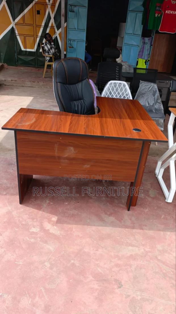 Study Table and Imported Leather Chairs
