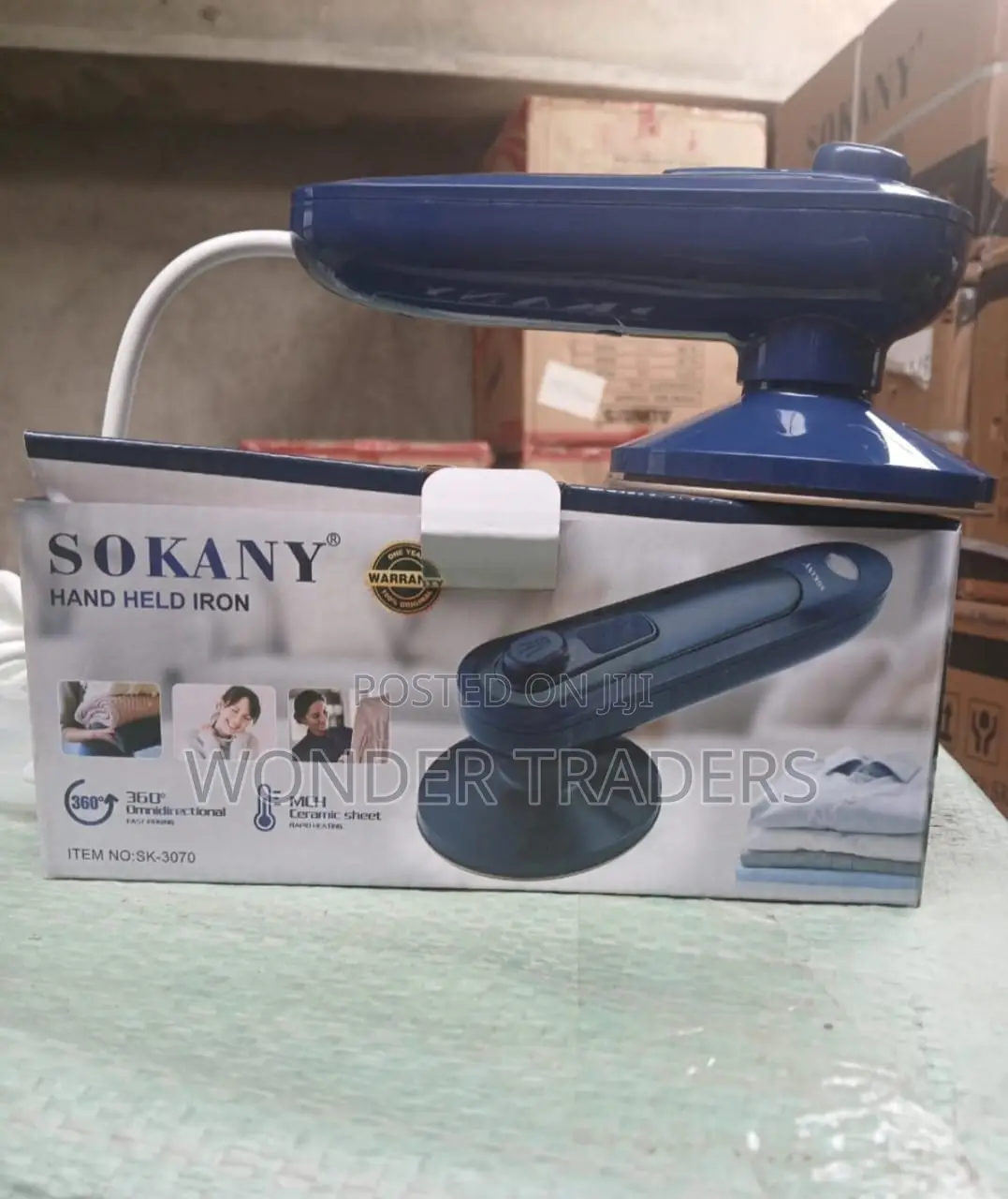 *Sokany Hand Held Iron Box Easy to Handle