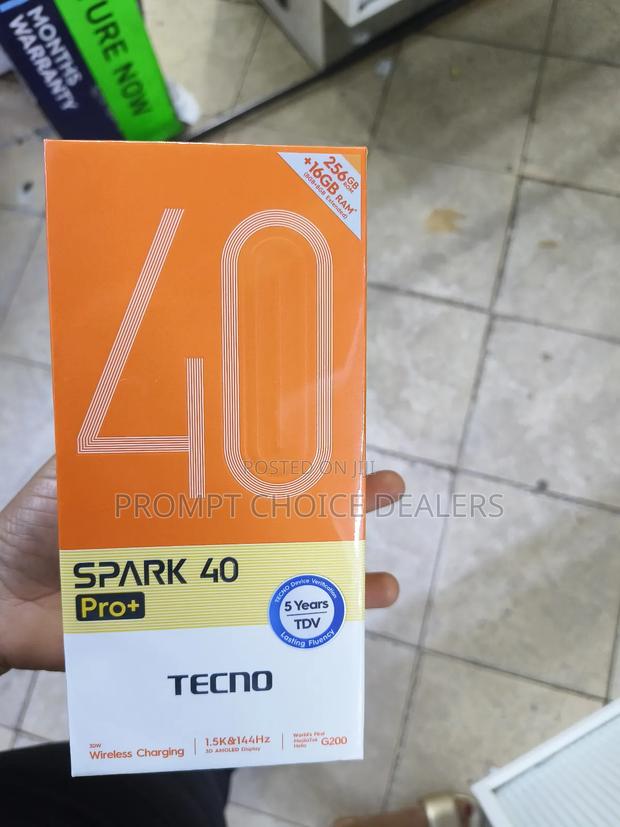 New Tecno Spark 40 Pro+ 256 GB Black - main view