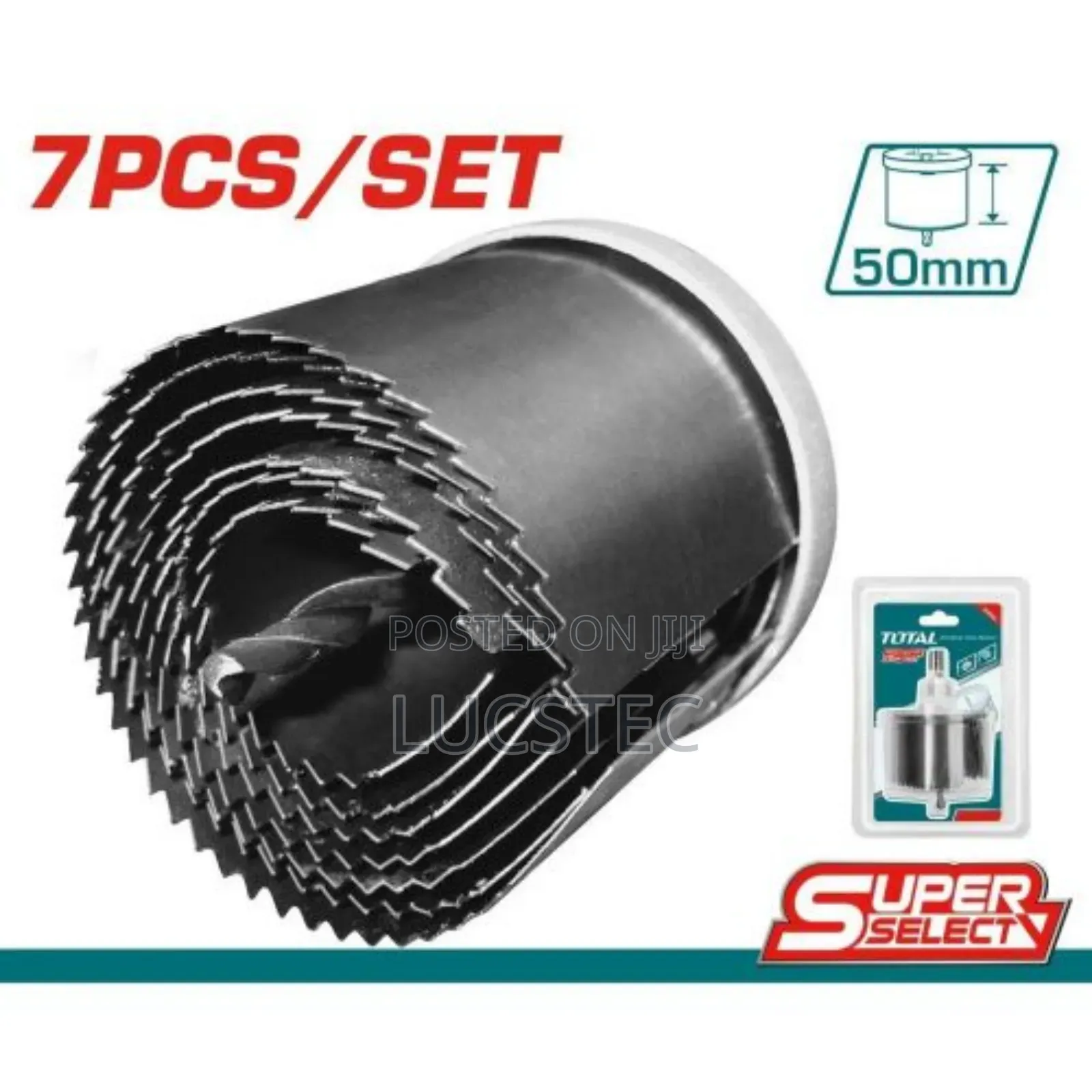 Total Hole Saw Kit, 7pcs/Set