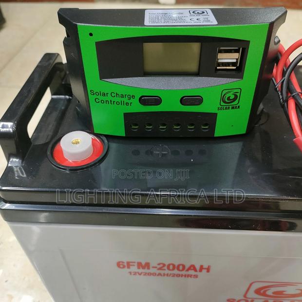 200ah/12v Gel Battery - 30a Controller - 300 Watts Inverter - thumbnail 2