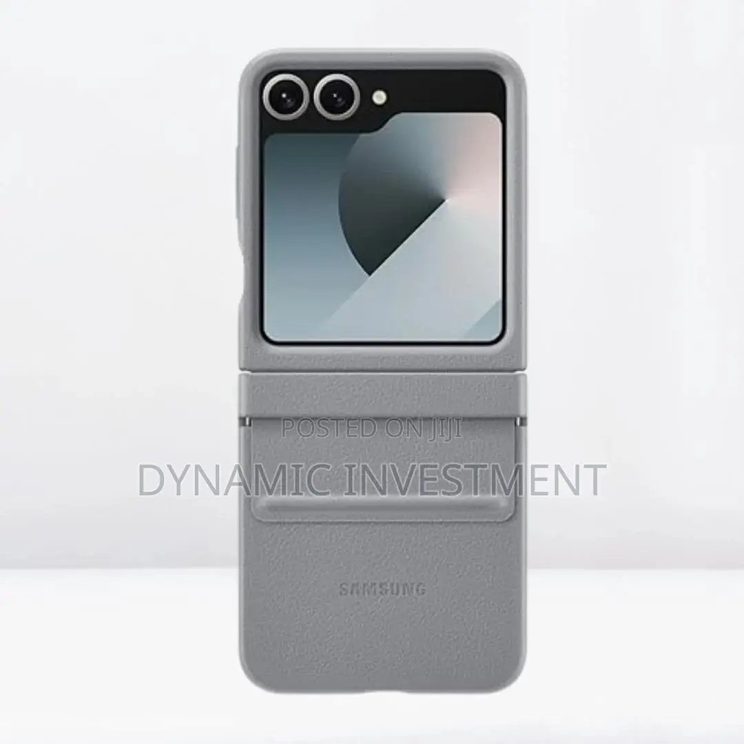 Samsung Galaxy Z Flip 6 Faux Leather/Kindsuit Case- Grey
