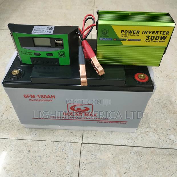 Solar 150ah Battery -20a Controller - 300w Inverter - main view
