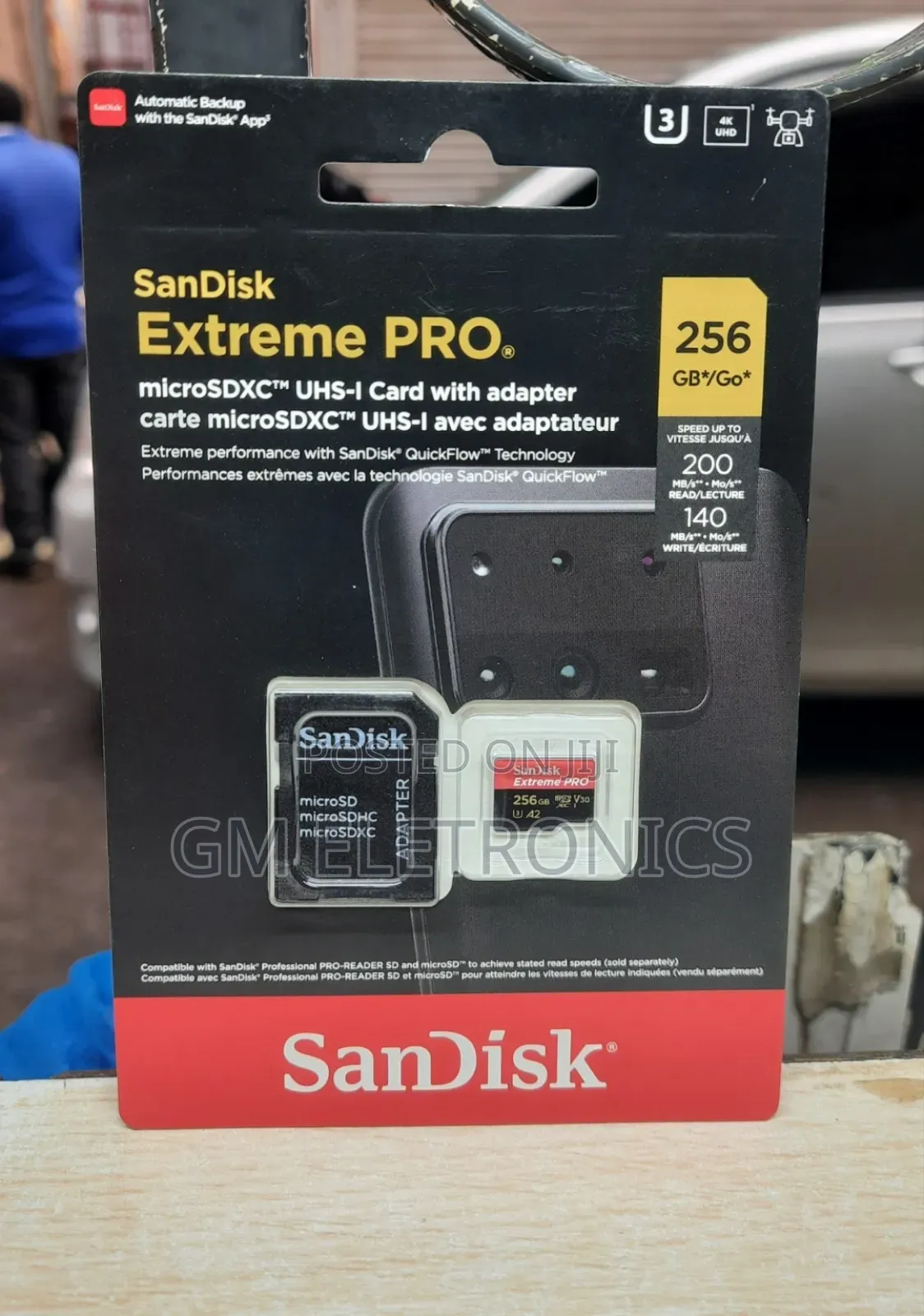 New 256gb Extreme Pro Microsd Card+Adapter C10, U3, V30, A2.
