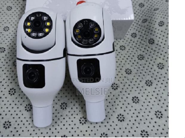 V380 Pro Dual Lens Nanny Camera Bulb Camera