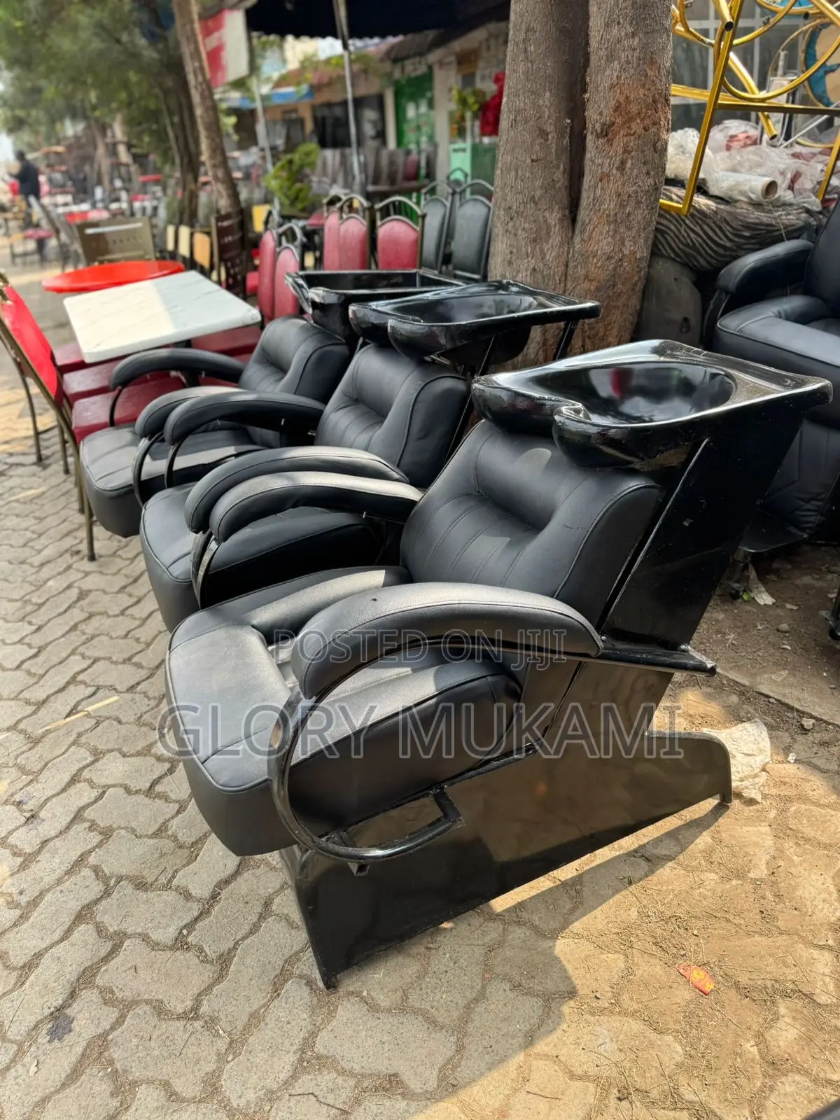Black Salon Sink Chair