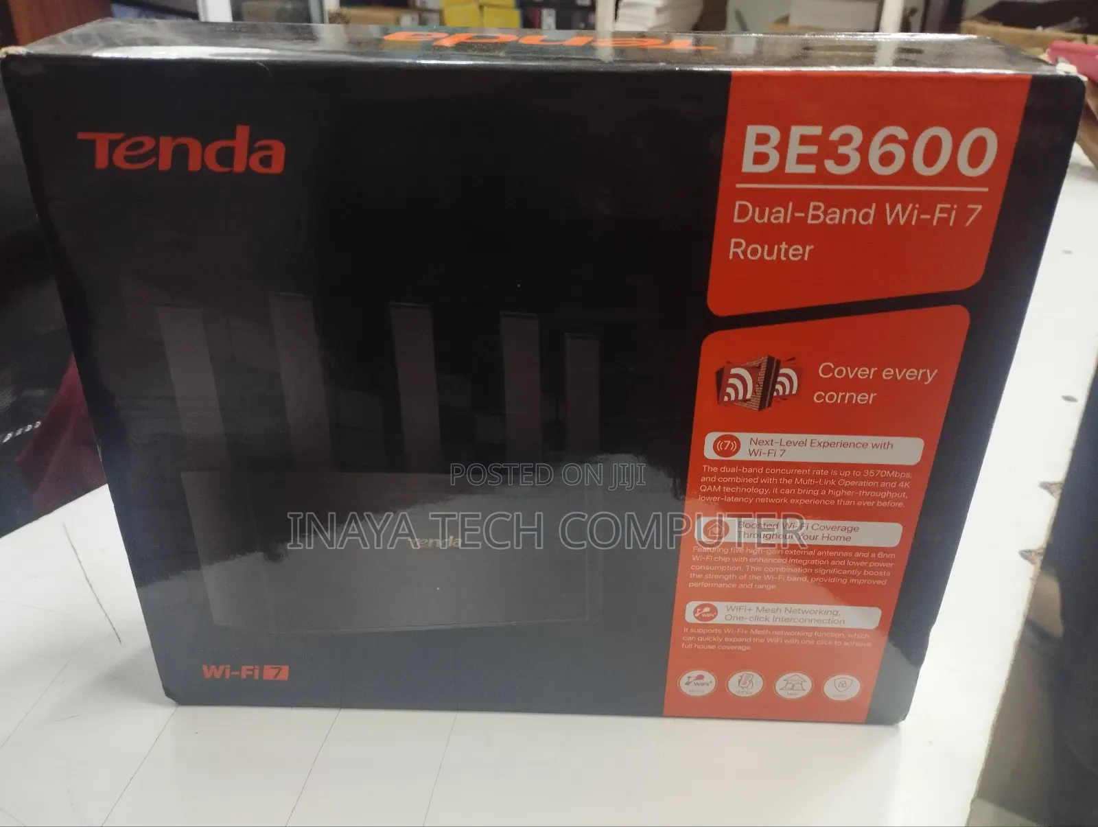 Tenda Be3600 Dual Band Gigabit Wi-Fi 7 Router