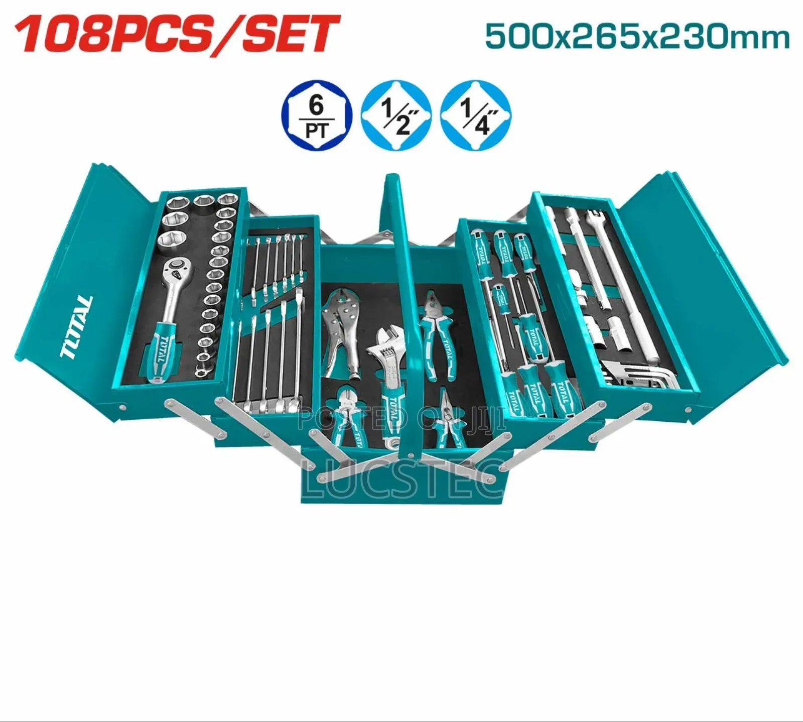 Total 142 Pcs Combination Tools Set (Model: Thkthp21426).