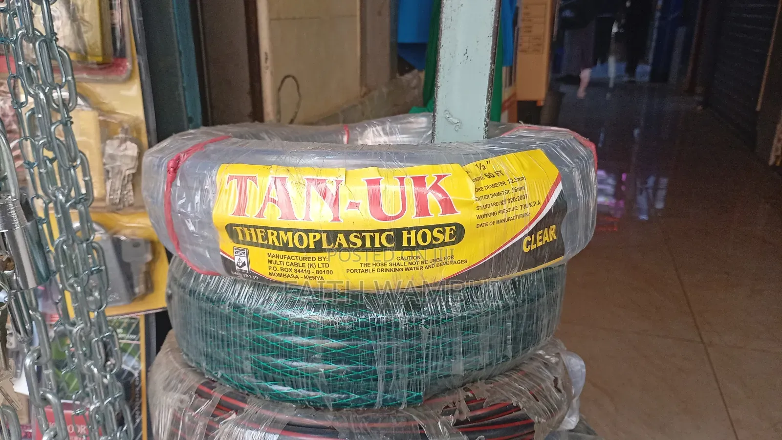 Half Inch 6fts Clear Pipe/Hose Pipe Half Inch 6fts