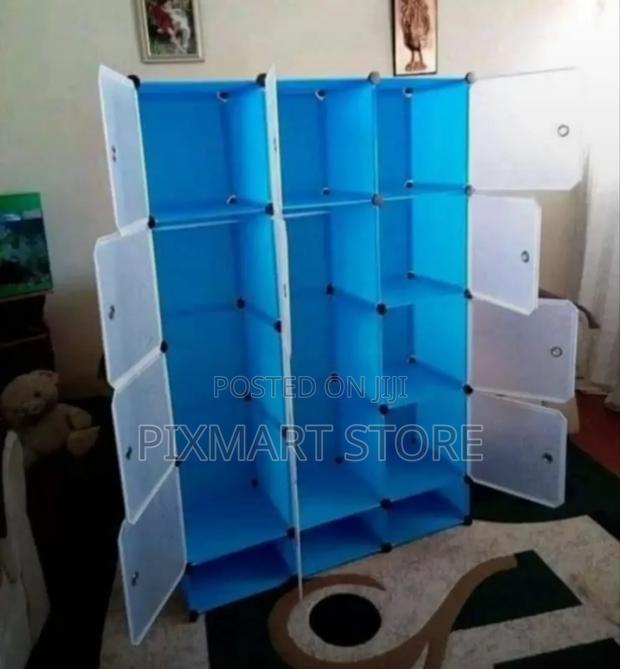 Modern 3 Column Plastic Wardrobe -Strong and Portable - main view