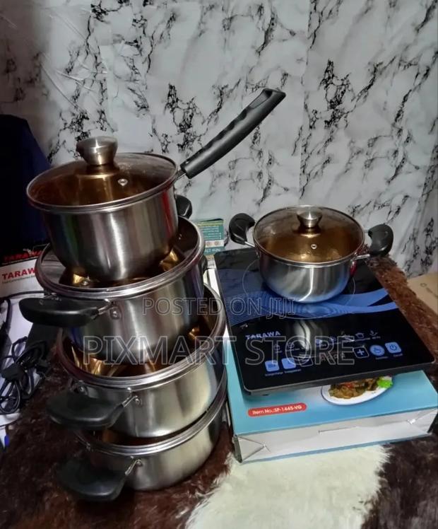 Complete Jp 10pcs Cooking Pots -Heavy Duty Stainless Steel