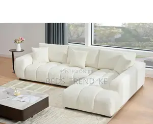 White Cozy 6 Seater Bubble L Seat Sofa