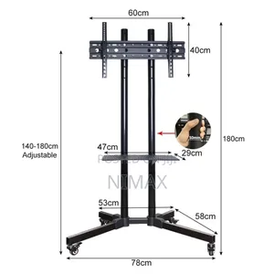 Mobile Tv Stand With Roller 32 -80 Inches
