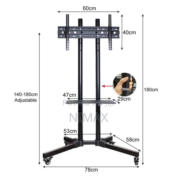 Mobile Tv Stand With Roller 32 -80 Inches - thumbnail 4