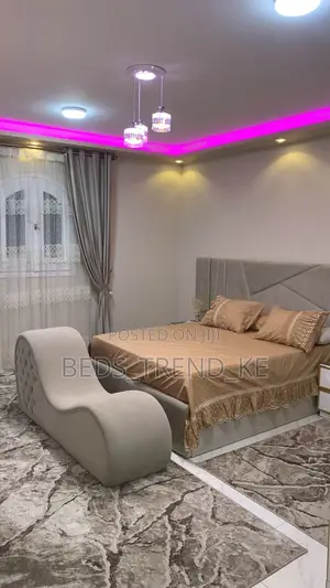 5 by 6 Ft Modern Bed With a Resting Couch and Side Drawers