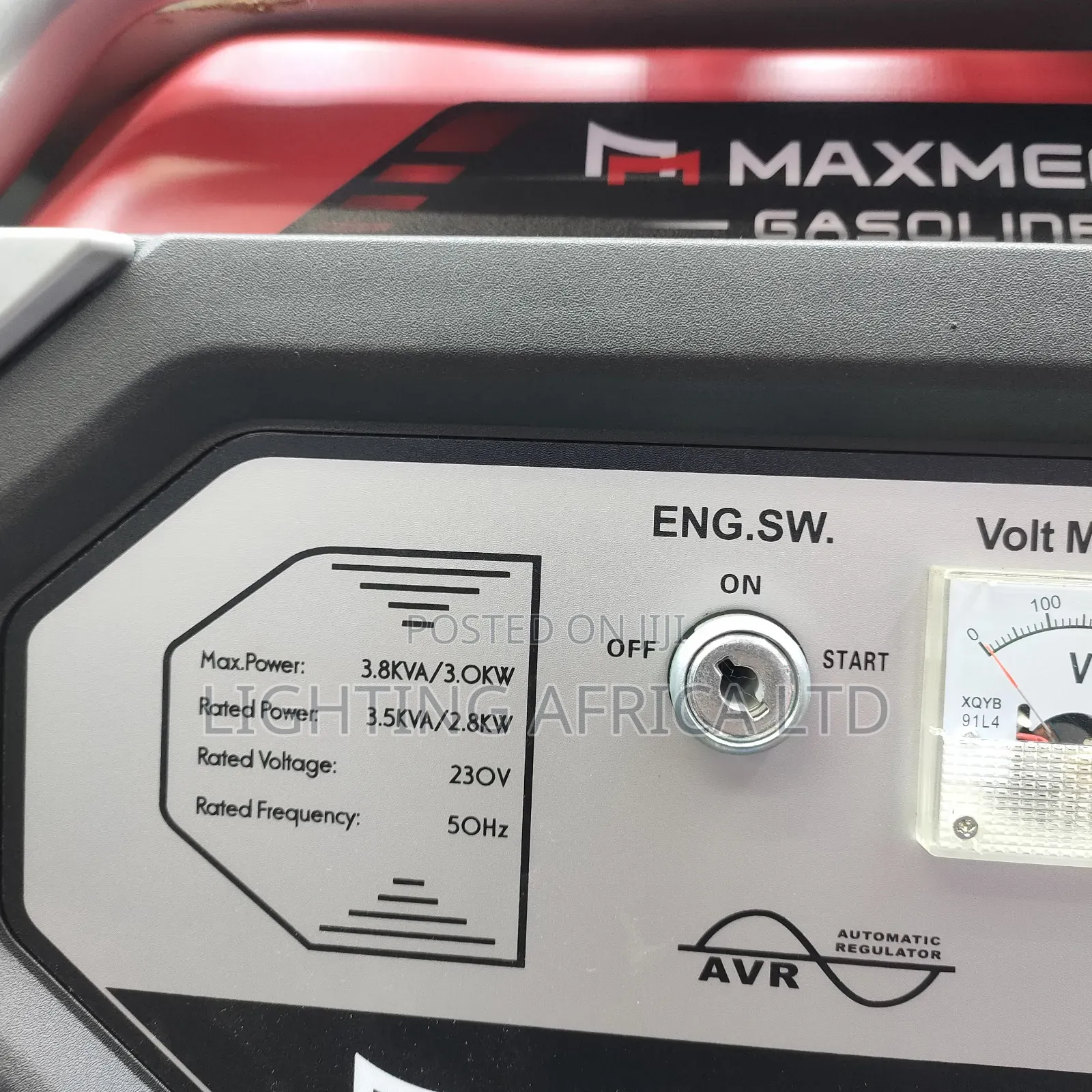 3.8kva Maxmech Petrol Engine Keystart Generator