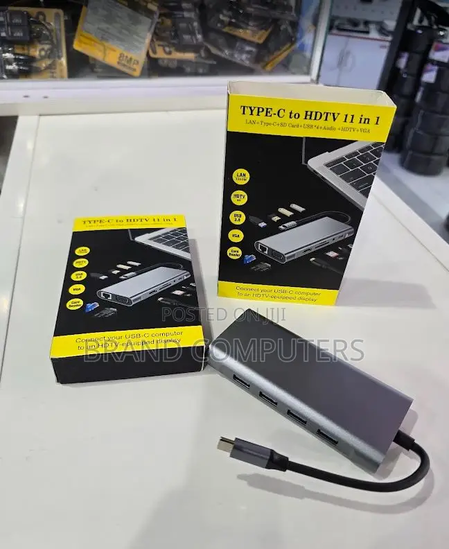 Type C 11 in 1 Usb Hub With Hdmi,Lan,Vga,Audio,Pd,Sd,Usb 3.0