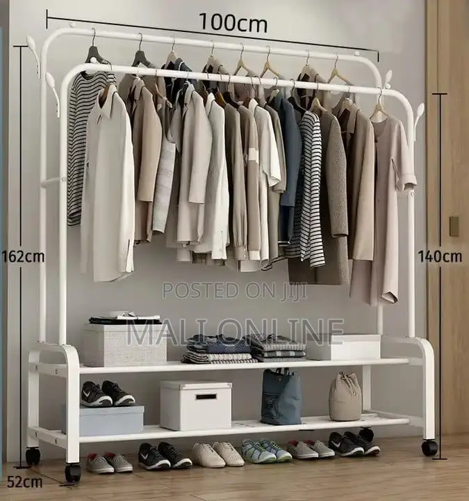 3-in-1 Heavy-duty Metal Clothes Rail Rack