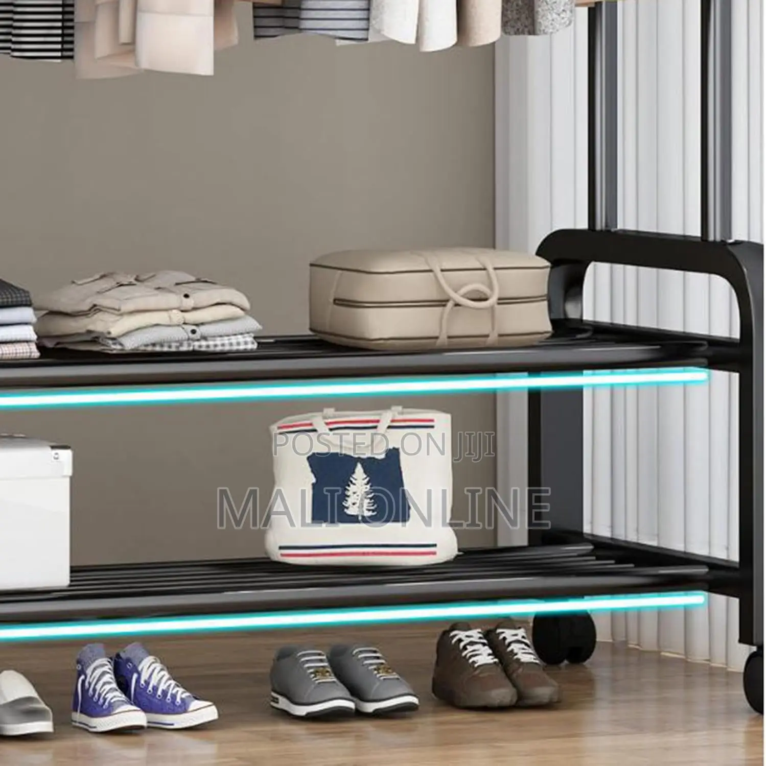 3-in-1 Heavy-duty Metal Clothes Rail Rack